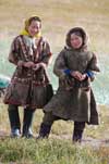 Nenets children near Vaskiny Dachi.